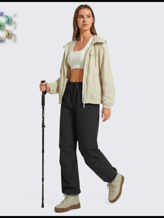 Hiking Pants Water Resistant Quick Dry Lightweight Parachute Design Casual - Picture 4 of 7